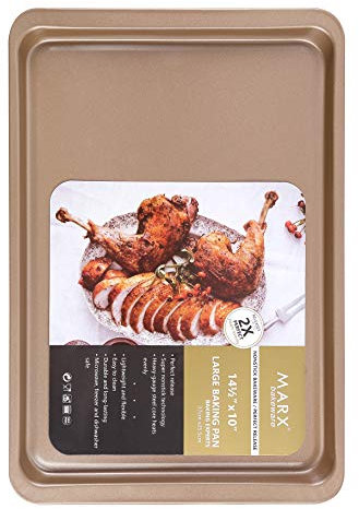 Latauar Premium Backblech, Bakeware - Plätzchenblech Halbblech Backform Edelstahl, 37 x 26 cm