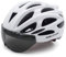 Casque de vélo pour homme et femme - Casque d'escalade pour adulte - Visière magnétique avec feu arrière LED - Réglable (57-61 cm)