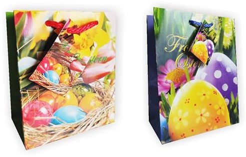 4 Ostergeschenktüten medium 1709, Geschenktüte Ostern, Geschenktasche