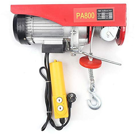 Futchoy 200kg/600kg/800kg/1000kg Seilhebezug, Elektrische Seilwinde, Motorwinde Flaschenzug, Kran Seilzug Winde Stahlseil security tools Elektronischer Seilzug (800KG)