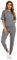 Irevial Sportivo Donna Completo, Completi Sportivi Donna Due Pezzi, Tuta Donna Sportiva Estiva, T-Shirt & Pantaloni con Coulisse e Tasca, Casual Tuta Donna Ginnastica per Jogging, Casa, Grigio, S