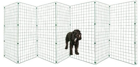 Conka Pets – Outdoor Dog Fence – Wire Garden Barrier for Dogs and Pets – 1M High – 5cm x 5cm Mesh Stops Dogs from Jumping - Portable, Lightweight Foldable - Covers 4 Foot/1.2 Metre Gap