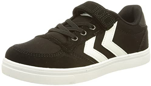 hummel Unisex Kinder Slimmer Stadil Low Jr Sneaker, Schwarz, 36 EU