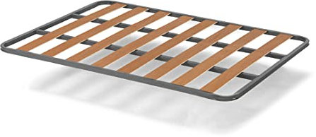 HOGAR24 ES Sommier Simple sans Pieds Lattes en Bois de peuplier Structure en Tube d’Acier 30 x 30 mm Dimensions 120 x 200 cm