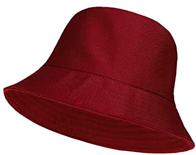 Unisex Fisherman Summer Festival Union Jack UK Flag Cotton Bucket Hat (One Size, Red)