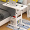BAKAJI Scrivania Tavolo da Lavoro Porta Pc Computer Altezza Regolabile Tavolino Letto Divano con Piano e Ripiano Inferiore in Legno MDF Struttura Metallo Design Moderno 60 x 40 x 86 cm (Bianco)