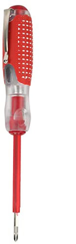 Stylo testeur de tension tournevis, 100-500V Cross Slot Electric Test Pencil Electricity Sensor Tool, Plastic Measuring Current Passes Anti Skid Detector for Repairing