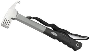yaoqijie Outdoor Camping Nagelhammer Zelt Himmel Vorhang Hammer Multifunktionaler Nagelzieher Hammer Sicherheitshammer Holzgriff Hammer Dauerhaft (Farbe: B)
