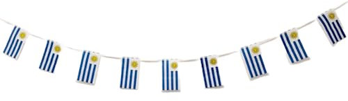 Pandiui23 Bandera Nacional Uruguay 40 unidades, 11.4M, 14 x 21 cm, Azul, Patriótico, Eventos, Decoración, Jardín, Fiesta