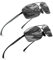 Surplex Al-Mg Herren-Sonnenbrille, polarisiert, ultraleicht, mit Federscharnieren, UV400-Schutz, polarisiert, Unisex, klassischer Vintage-Stil, für Angeln, Fahren, Golf, 2 Stück, Schwarz
