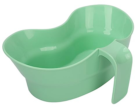 300ml Oral Care Basin Cup Single Handle, Portable, Ideal for Bedridden Patients, Multiple Uses with Inward Curved Vomit Bowl Tooth Brushing Tray