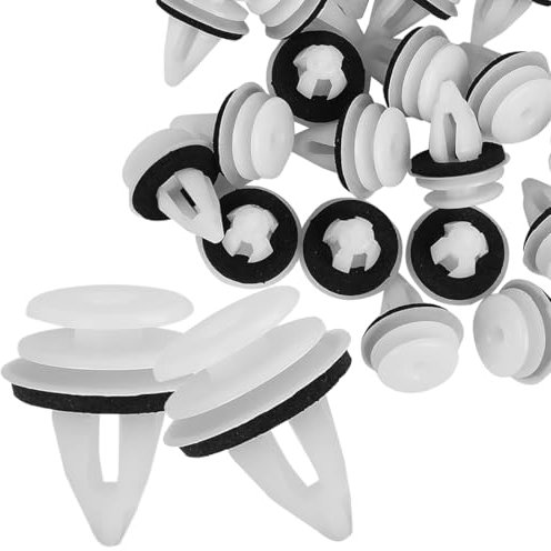 50 Stück Türverkleidung Clips,Auto Befestigung Clips,Auto Clips,Universal Türverkleidung Klammern,Stoßstangen Zierleisten Plastikklips,mit Schwammig Kissen