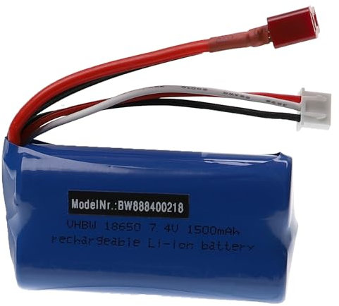 vhbw Battery compatible with Wltoys 12428 Model Making Device (1500mAh, 7.4 V, Li-ion, 71 x 38 x 18 mm)