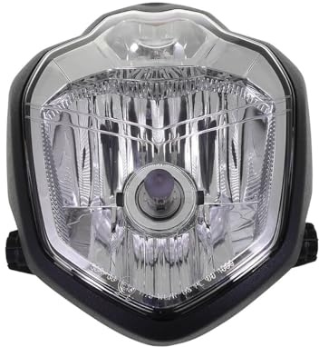 Frontscheinwerfer 12 V kompatibel mit Yamaha MT-03 MT03 660 Bj. 2006-2011 | Halogen-Scheinwerfer mit schwarzem Kunststoffgehäuse, Klarglas, 2 Glühlampen; Vergleichsnummern 5YKH43000000, 5YKH410A0000