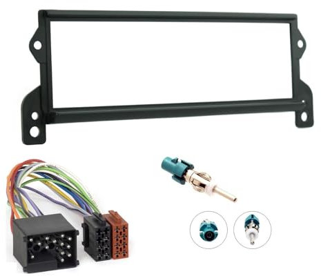 Motorguard Single Din Facia Surround Panel Frame Trim Full fitting Kit with fakra aerial for Bmw Mini R50 R52 R53 2001-2006
