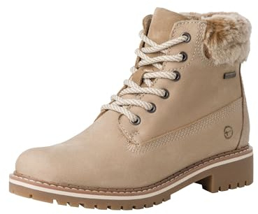 Tamaris Damen Warmfutter Stiefel Blockabsatz Duo-Tex; BEIGE/FUR, EU 40