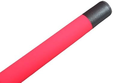Lichtidee 1xDeluxe Led Leuchtstab softton IP20 63cm rot 10Watt Party Deko Schaufenster farbig bunt mit weißem Anschluß Kabel mit Schalter und silber Glitzer Folie