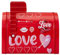 Fenteer Briefkasten-Spielzeug, Valentinstag-Dekoration, Leckerli-Box, Klassenzimmer, Preiszubehör, Mini-Aufbewahrungsbehälter, für Schokoladen-Snack, Rot