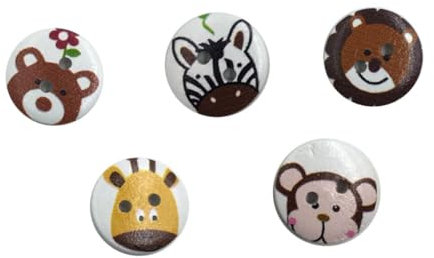VILLCASE Polsterknöpfe 50 Stück Bastelknöpfe Scrapbooking-schaltfläche Umschaltknopf Verschiedene Schnappschüsse Neuheit Buttons Pin Bonbonfarbene Knöpfe Runden Hölzern Schnappschuss Tasten