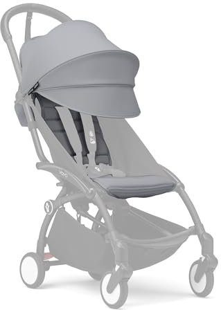 Stokke YOYO 6+ Farbpaket, Stone - Nur Textilien: Sitzpolster, ausziehbares Verdeck & Reißverschlusstasche hinten - Erfordert YOYO-Rahmen (separat erhältlich)