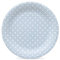 PAW - Assiette Jetable en Carton (23 cm) I Lot de 8 I Assiettes Jetables Idéales pour Mariage, Communion, Fêtes, Anniversaire I Impression de Assiettes en Papier à Base d'eau I Points Bleu Clair