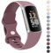 AK Strap for Fitbit Charge 6/5 - Silicone Sport Classic Soft Replacement Straps (Small, Violet Smoke)