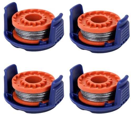 AIWMQYYF Strimmer Parts Spool Cover and Line, Blue and Orange String Trimmer Replacement Line Grass Trimmer Spool, Nylon and Plastic Replacement Strimmer Line for Mac Allister MGTP18Li,etc.