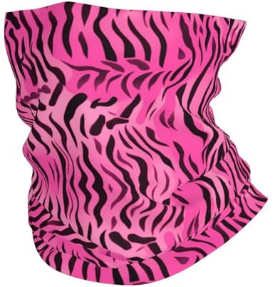 Multifunktionales Sport-Kopftuch. Kann als Schal, Maske, Piratenhut, Halstuch, Haarband, Stirnband, Zebramuster, Tiger, Leopard, rosa bedruckt werden, weiß, Einheitsgröße