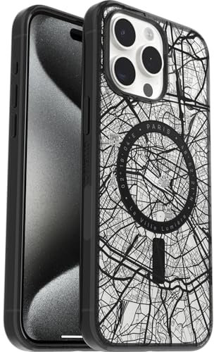 OtterBox Cover Serie Clear Case con MagSafe per iPhone 15 PRO Max, Resistente a Shock e Cadute, Ultra Sottile, Protettiva, Testata 3X Norme Mil-Std 810G, Paris
