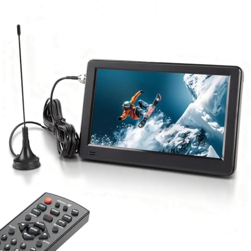 Zunate 6 Inch Portable TV, ATSC LED Digital TV Player, 1080P, 1500mAh Battery, Multi Functional, Enhanced Signal Reception, Convenient Viewing, 2022 Model