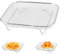 8 In Griglia Quadrata per Friggitrice Ad Aria, 20 X 20 X 4 cm, Multiuso, Impilabile Air Fryer Rack in Acciaio Inossidabile, Adatto per Friggitrici Ad Aria con Capacità Superiore a 5L