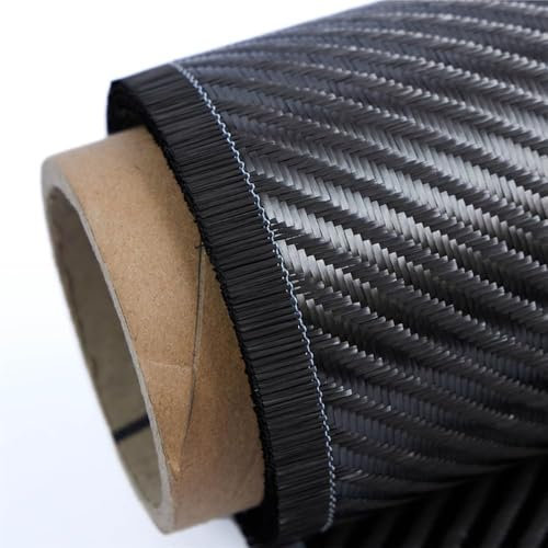 DUBTEDHOU schräge Kohlenstofffaserstoffe, 3k Carbonfaser-Prepreg-Gewebe, Köperbindung, 200 g/m², hochmodulig, Aushärtung bei Variabler Temperatur 120 °, for Heimwerker, 1 Stück(10cmx100cm)