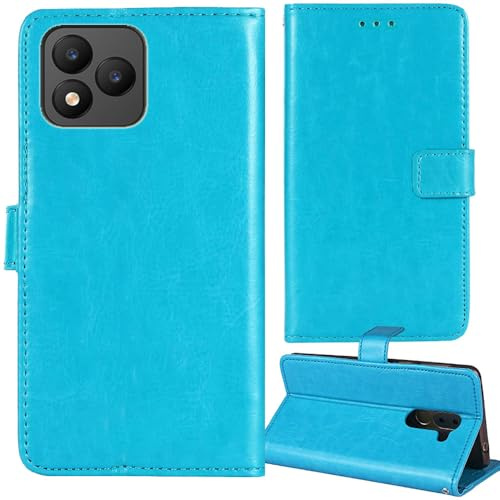 Tnviud Premium Retro Flip Leder Tasche Schütz Hülle Handy Telefon Case Für Invens Note TK01 6.52 Abdeckung Wallet Cover Etui Holder (Blau)