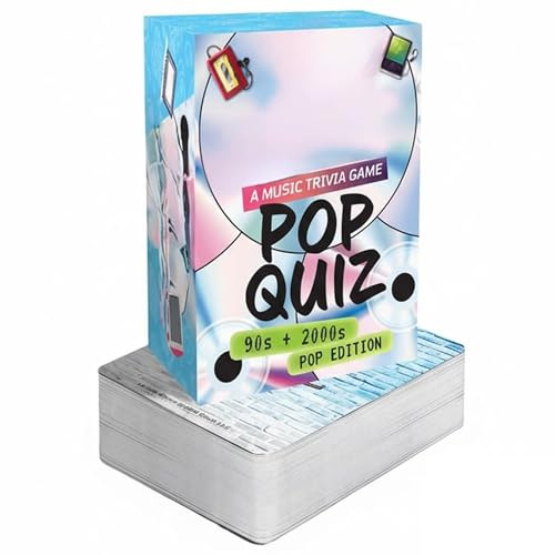 TIMIFUN Songtext-Quiz – 90er & 2000er Edition: Musik-Quizspiel mit nostalgischem Rätselspaß! Perfekt für Teenager und Erwachsene, Freunde, Familie, Schulpartys und Feiertage (1PCS)