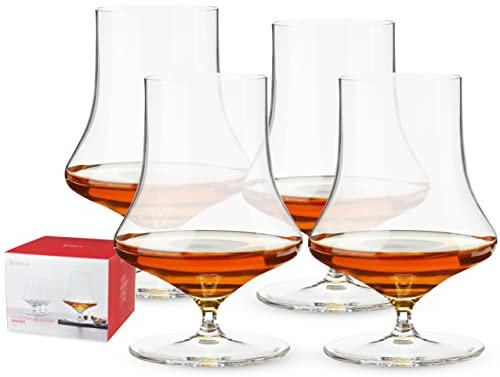 Spiegelau Willsberger Whiskeygläser-Set aus 4 Stück – in Europa hergestellter Kristall, moderne Cocktailgläser, spülmaschinenfest, professionelle Qualität Cocktailglas Geschenkset – 365 ml