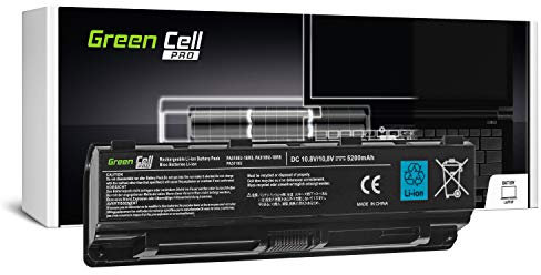 Green Cell Pro Série PA5109U-1BRS Batterie pour Toshiba Satellite C50 C50D C50t C55 C55D C55t C70 C70D C75 C75D L70 P75 C50-A C50D-A C55D-A C55-A C55D-A C70-A C70D-A (5200mAh)