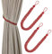 Hand Knitting Curtains Tied Rope Simple Type Curtain Tie Backs and Accessories (Wine Red)