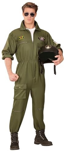 W WIDMANN MILANO Party Fashion - Men's Fighter Jet Pilot Costume, Aviation, Americans, Soldiers, Military, Carnival, Theme Parties