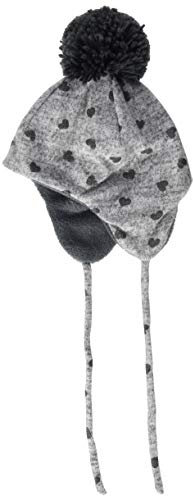 Sterntaler Inka-Mütze mit Bommel, Ohrenklappen und Bindebändern, Alter: ab 12-18 Monate, Größe: 49, Grau (Rauchgrau)