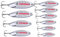 PROBEROS Fishing Lures Spoons Metal Casting Fishing Spoon Bass Hard Lure Blade Fish Baits Set Gold Silver