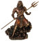 Veronese Figur Meeresgott Poseidon + Dreizack auf Welle Statue Skulptur Meer Götter Neptun