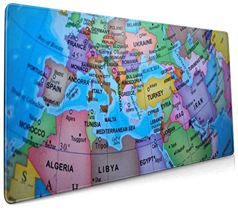 Tapis de Souris 900x400x3mm,Tapis de Souris Gaming Hydrorésistant Mouse Pad Grand avec Base en Caoutchouc Anti-Glissant Surface Texturée pour Bureau et Maison,Style I