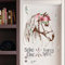 WandSticker4U®- Wandtattoo PFERDE Mädchen groß (56x90 cm) I Wandsticker Kinderzimmer Mädchen Pferde Blumen Boho Chic Pferdeposter I Wandaufkleber Mädchenzimmer Teenager Jugendzimmer Deko