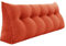 VERCART Rückenkissen Keilkissen Rückenlehne Kissen für Bett Sofa Kopfteil Gepolstert Bettkissen Wandkissen Sofakissen Groß Rueckenkissen Couchkissen Dekokissen Kordsamt Rostige Orange 180cm