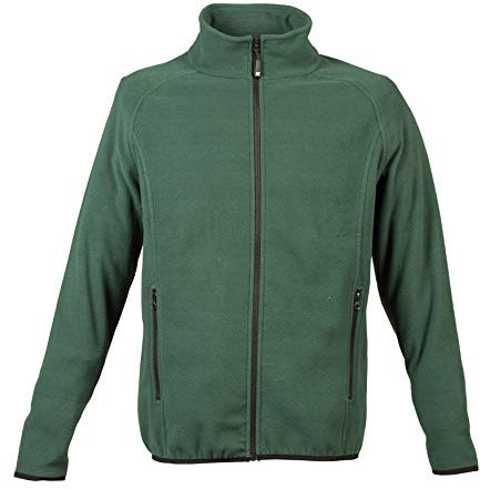 JRC Metz Man 993082 Felpa in Pile antipilling da Uomo 100% Poliestere Chiusura Zip Tasche Laterali Verde Scuro (XS)