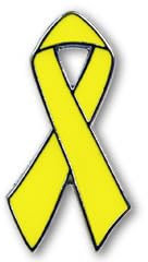 Gelbe Schleife Ribbon Yantec Pin Anstecknadel