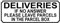 DELIVERIES IF NO ANSWER PLEASE LEAVE PARCELS IN THE PARCEL BOX aluminium SIGN/NOTICE size 15cm x 6cm - royal mail post hermes dpd home delivery amazon letters - REF 7