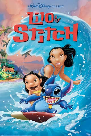 empireposter Lilo & Stitch - Wave Surf - Disney Film Poster Plakat Druck - Größe 61x91,5 cm