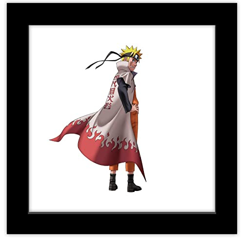 Trends International Gallery Pops Naruto Shippuden Naruto Uzumaki Sage Mode Cloak Wandkunst, gerahmt, 30,5 x 30,5 cm, Schwarz