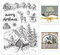 GLOBLELAND Winter Weihnachten Klare Stempel für DIY Scrapbooking Dekor Schneehaus Schneemann Geschenk Schneeflocke Weihnachtsmann Hirsch Transparente Silikonstempel zum Basteln von Karten Fotoalbum